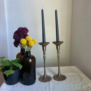 Vintage Candle Holders, Brass Candlestick Holders